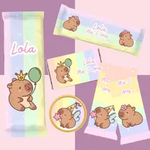 Comprar Kit Imprimible Cumpleaños Candy Bar Capibara  Personalizable