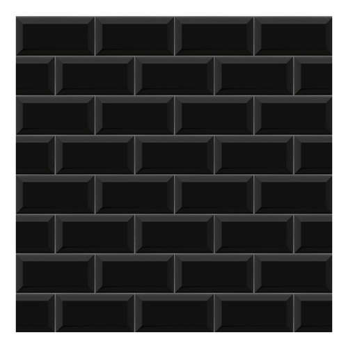 Azulejos Cerámico Biselados 7.5x15cm Negro