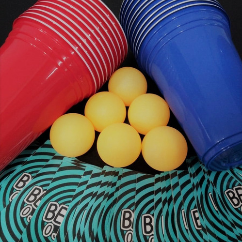 Beer Pong 20 Copos E 6 Bolinhas + Bebão O Jogo