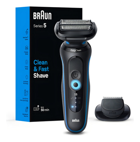 Afeitadora Braun Series 5 5118s Con Cabezal De Recortadora Color Negro