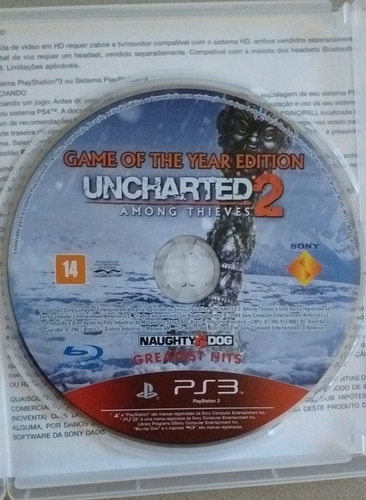 Uncharted 2 Among Thieves Ps3 - Cd Estado De Novo