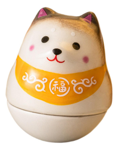 Dog Luco Ceramic Shiba Inu Dolo De Tombler De Amarelo Marrom