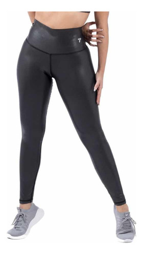 Leggins Deportivo Marca Tenfit Efecto Cuero, Talla L