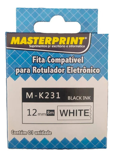 Fita Mk-231 Compativel Brother White - Masterprint Cor Branco