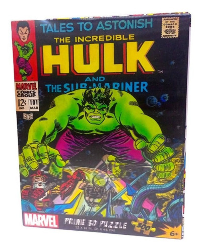 Rompecabezas Lenticular 300 Pzas Marvel Hulk
