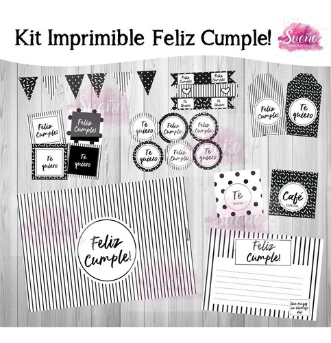 Kit Imprimible Desayuno-merienda Feliz Cumpleaños Pdf Unisex