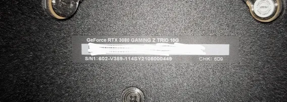 Geforce Rtx 3080 Gaming Z Trio 10g (usado)