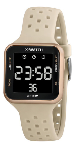 Relógio X-watch Feminino Xlppd033w Pxtx Retangular
