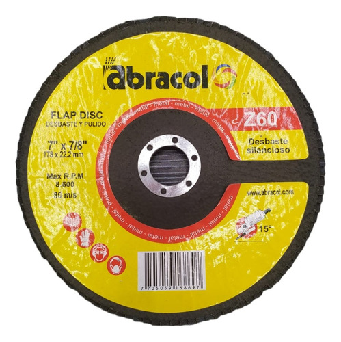 Disco Lija (flap Disc) 4 1/2x7/8 Grano 60 T29 Abracol