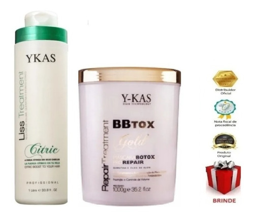 Ykas Citric Progressiva 1l + Btx Gold 1kg + Envio Imediato