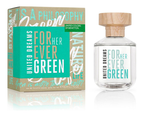 United Dreams Forever Green For Her Edt 80ml Silk Perfumes