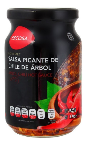 Salsa De Chile De Arbol Escosa Frasco 225gr 4 Pack Ipg