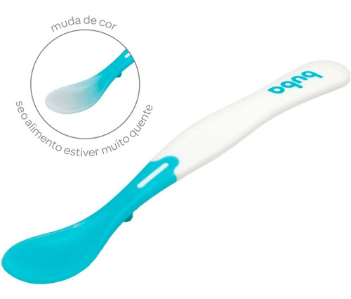 Imagem 2 de 5 de Kit 2 Colheres Térmica Termossensível Muda Cor Quente Buba