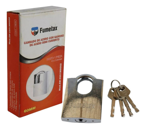 Candado De Hierro Fumetax Atirobo 60mm 6 Unid