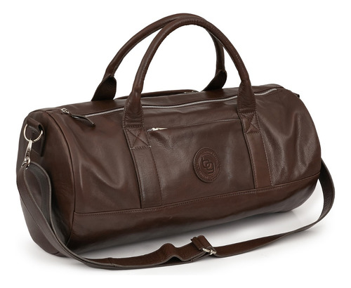 Bolso Cuero Unisex Valija Viaje Reforzado Maleta Briganti Color Chocolate