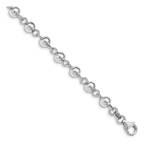 Ice Carats Plata De Ley 925 Pulsera De Cuentas De 6 Mm Cuent