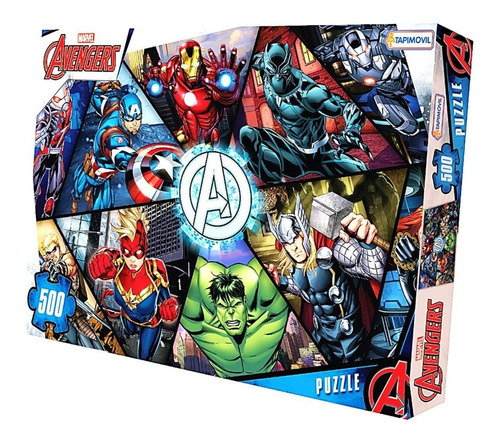 Tapimovil Rompecabezas Puzzle Avengers 500 Piezas - 8 Años+