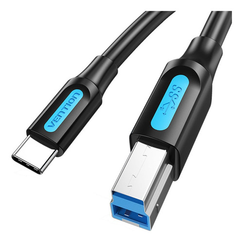 Compatible Con Macbook Cable Usb-b 3.0 & Usb-c Pvc (1m) Pc