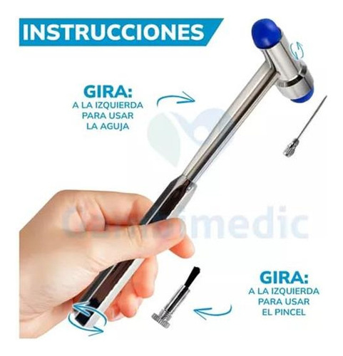 .. Martillo Reflejos Buck Percusion Neurologico Doble Cabeza