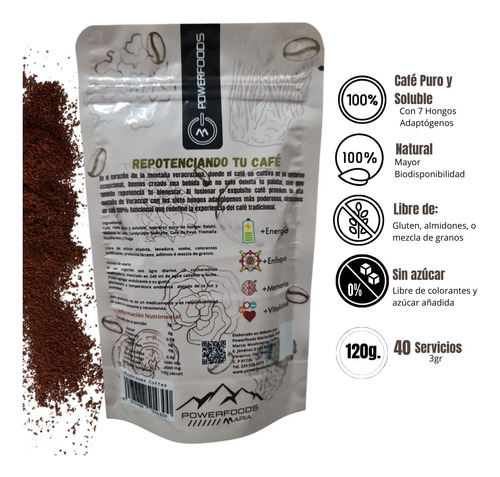 Café Soluble Con Hongos Adaptógenos 7 En 1/ Pack-2