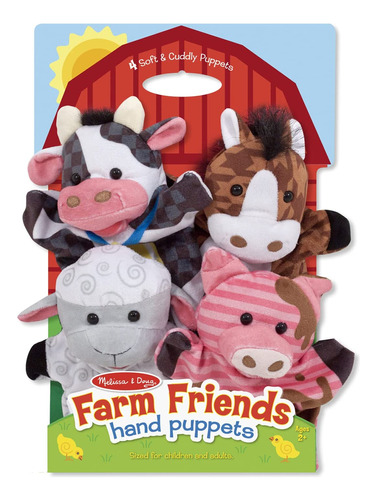 Set De 4 Muñecos De Mano Melissa Amp Doug Farm Friends