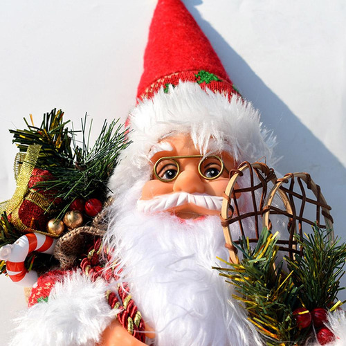 Marioneta De Papá Noel Sentado Para Decoración Navideña