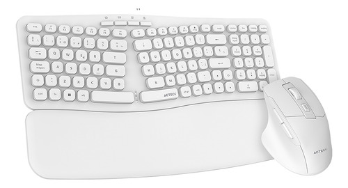 Kit 2 En 1 Teclado Y Mouse Acteck Mk650 Inalambrico Blanco