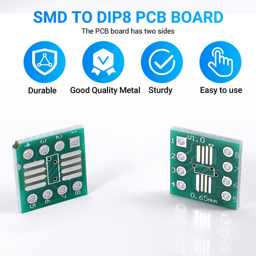 Adaptador Sop8 Ssop8 Tssop8 Smd A Dip8, 0.65/1.27 Mm Pcb, 50