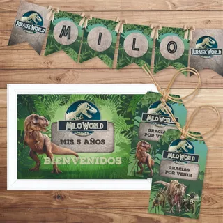 Mini Kit Imprimible Dinosaurios Jurassic World Deco Candy