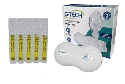 Kit Nebulizador Inalador  + Soro Fisiologico Incluso G-tech