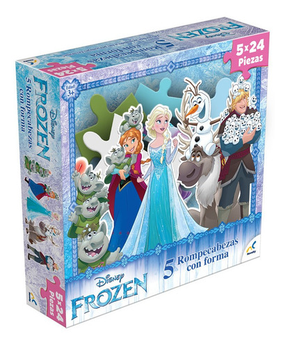 5 Rompecabezas Con Forma Frozen Jca-1959