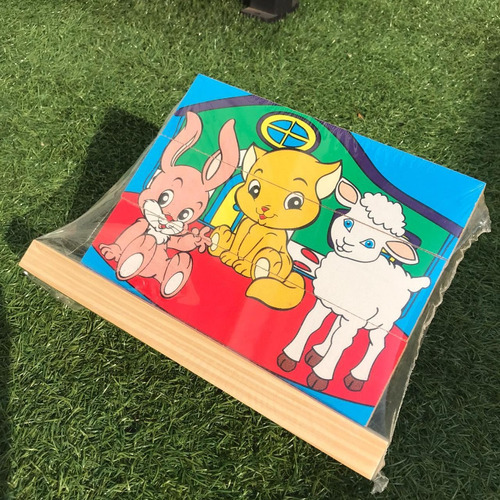 Imagem 9 de 9 de Brinquedo Educativo Madeira Quebra Cabeça Animais