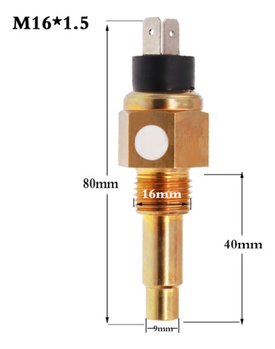 Medidor De Temperatura De Agua Digital De 52 Mm Lcd Medidor