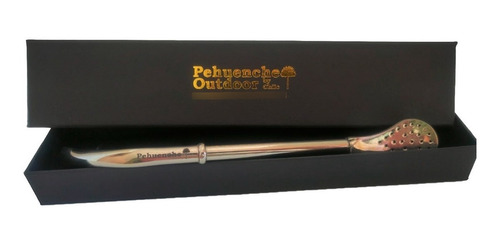 Imagen 4 de 5 de Bombilla Alpaca Mate Soldada Con Plata Pehuenche Pico Loro