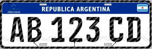 Imagen 3 de 4 de Marco Porta Patente Mercosur Cromado 2 Piezas
