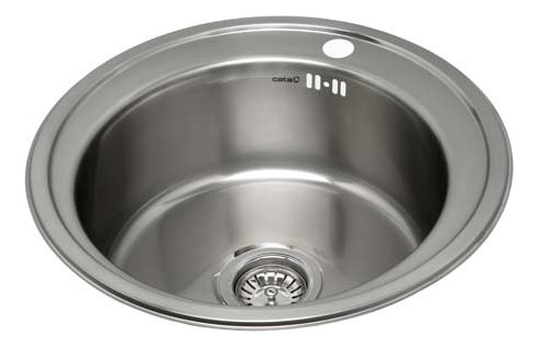 Fregadero Redondo De Sobreponer Acero Inoxidable 50cm