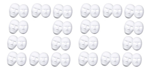 Máscara Blanca, 24 Unidades, Máscara Facial Completa Para Ha