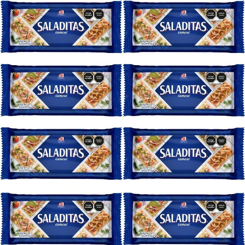 8 Pack 137g Galletas Saladitas Gamesa Crujientes Cocteleras