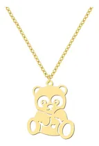 Comprar Collar Unisex Panda Joya Plata Enchapada Oro 18k