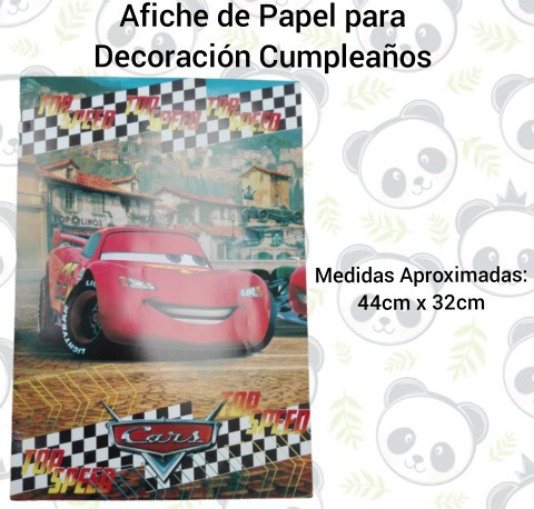 Afiche Para Piñata Cumpleaños Precio Por 2 Cars