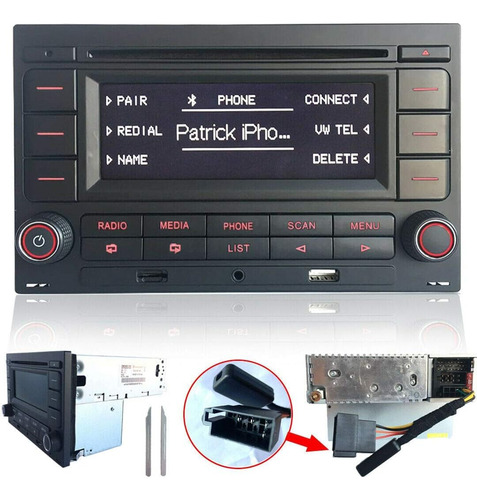 Radio De Coche Estéreo Rcn210 Vw Golf Passat Old Polo Usb Au