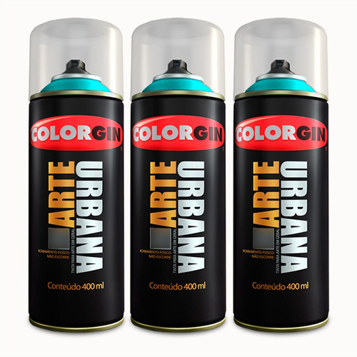 Kit 3 Tinta Spray Arte Urbana Colorgin - Escolha A Sua Cor