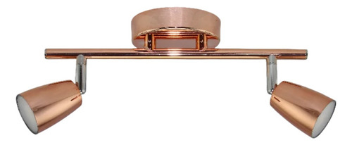 Aplique Techo Pared Cobre Moderno Baño 2 Luces Led Cob 10w Cobre