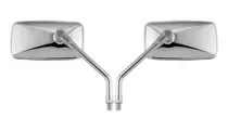 Comprar Par 2 Espejos Cuadrados Cromados Moto Chopper Vulcan Shadow