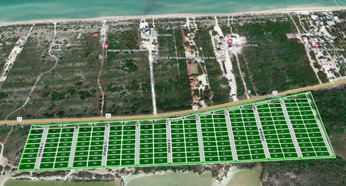 Terrenos De 250m2 A Solo 350 Metros Del Mar, Frente A La Laguna, San Bruno, Yucatan, Financiamiento