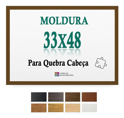 Moldura Marrom 33x48 Para Quebra Cabeça Grow 500 Peças Petg