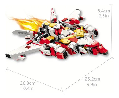 Modelo De Bloque De Construcción War Mecha Robot Fighter