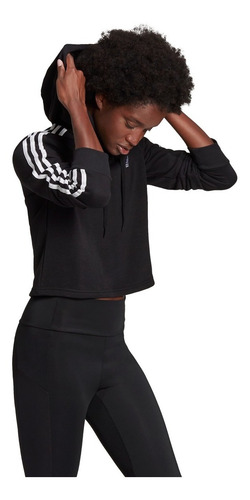 Imagen 3 de 7 de Sudadera adidas Mujer Con Gorro 3-stripes