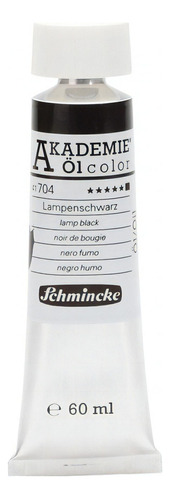 Tinta Óleo Akademie Schmincke 60ml 41704 Lamp Black