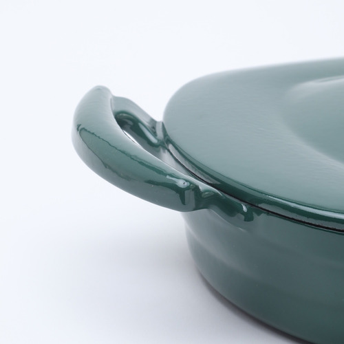 Olla Cacerola Premium Oval Hierro Esmaltado Lafont 3,7 Lts. Color Verde
